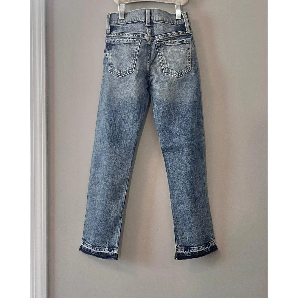 NWT Gap Kids 90s Straight Jeans 10 Slim Medium Destroy Organic Cotton Washwell